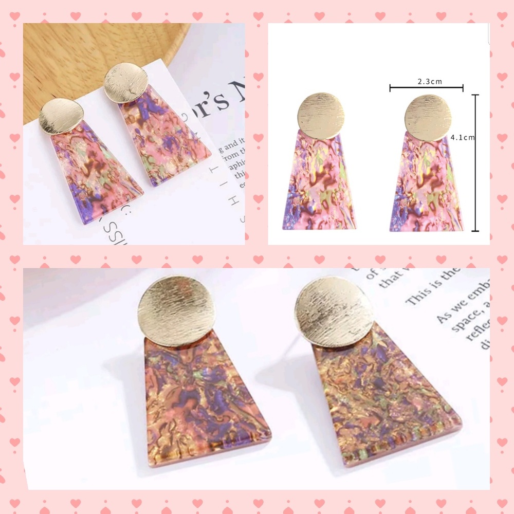 Hook Dangle Drop Earrings Eardrop Acrylic 